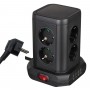 ΠΟΛΥΠΡΙΖΟ ΠΥΡΓΟΣ PowerCube 8 ΘΕΣΕΩΝ ΜΕ 4 ΘΥΡΕΣ USB 5V 4.8A max & ΚΑΛΩΔΙΟ 1.4m - KONEKTO