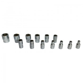 ΣΕΤ ΚΑΣΤΑΝΙΑ ΜΕ ΚΑΡΥΔΑΚΙΑ 1/4'' 46 ΤΕΜ. - ΕΞΑΓΩΝΑ ROCKFORCE