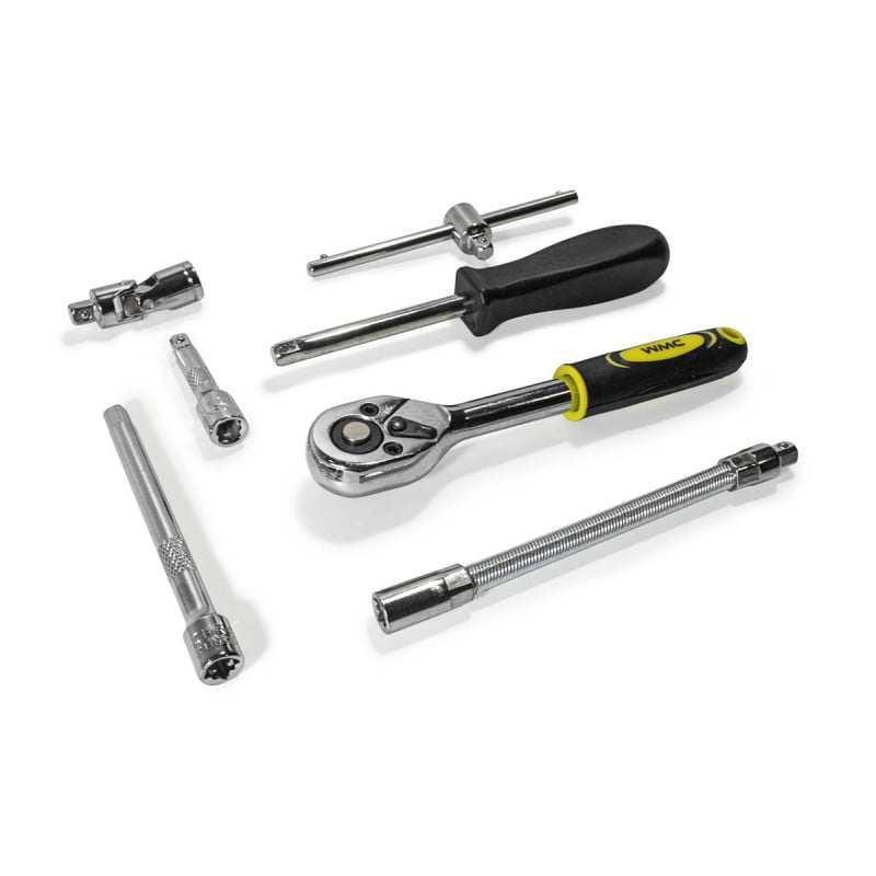 ΣΕΤ ΚΑΣΤΑΝΙΑ ΜΕ ΚΑΡΥΔΑΚΙΑ  46 ΤΕΜ. 1/4' ΕΞΑΓΩΝΑ WMC TOOLS