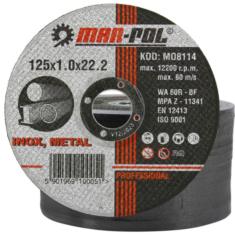 20 ΤΕΜ. ΔΙΣΚΟΙ ΓΙΑ ΓΩΝΙΑΚΟ ΤΡΟΧΟ 125mm - MAR-POL