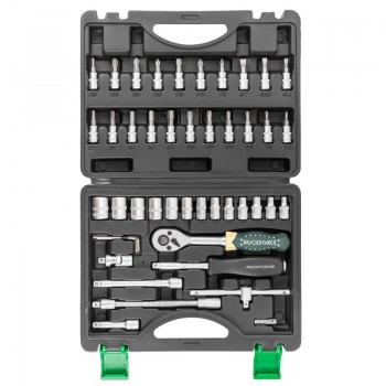 ΣΕΤ ΚΑΣΤΑΝΙΑ ΜΕ ΚΑΡΥΔΑΚΙΑ 1/4″, 46 ΤΕΜΑΧΙΑ – ROCKFORCE