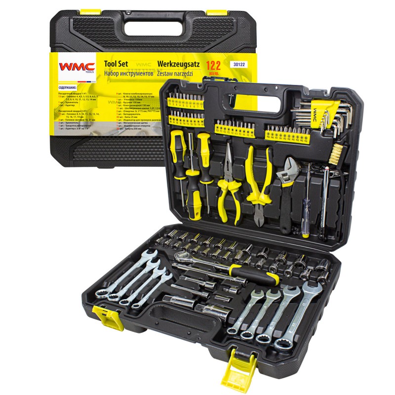 ΣΕΤ ΕΡΓΑΛΕΙΩΝ 122 ΤΕΜΑΧΙΩΝ 1/4“ 3/8“ 4-19mm - WMC 1/4''3/8''(6τεμ.) (4-19mm)
