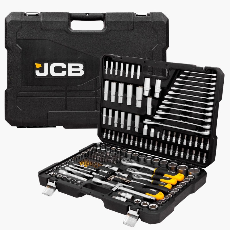 ΣΕΤ ΚΑΣΤΑΝΙΑ ΜΕ ΚΑΡΥΔΑΚΙΑ 216 ΤΕΜ, 1/4“3/8“1/2“ - JCB
