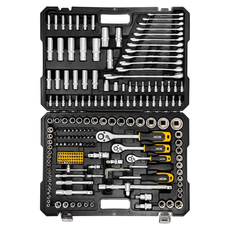 ΣΕΤ ΚΑΣΤΑΝΙΑ ΜΕ ΚΑΡΥΔΑΚΙΑ 216 ΤΕΜ, 1/4“3/8“1/2“ - JCB