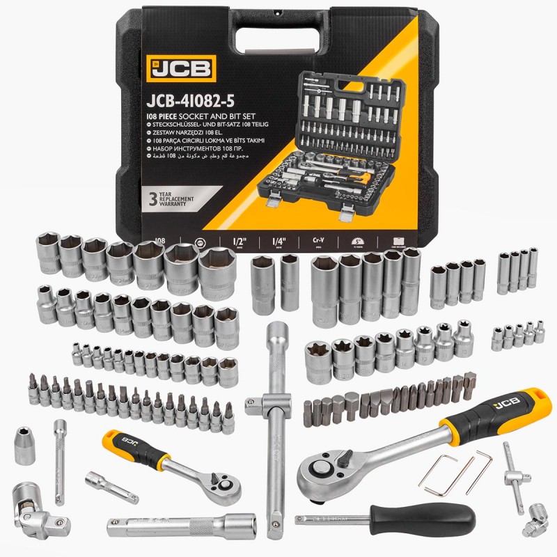 ΣΕΤ ΚΑΣΤΑΝΙΑ ΜΕ ΚΑΡΥΔΑΚΙΑ 108 ΤΕΜ, 1/4”, 1/2”, 4-32 – JCB