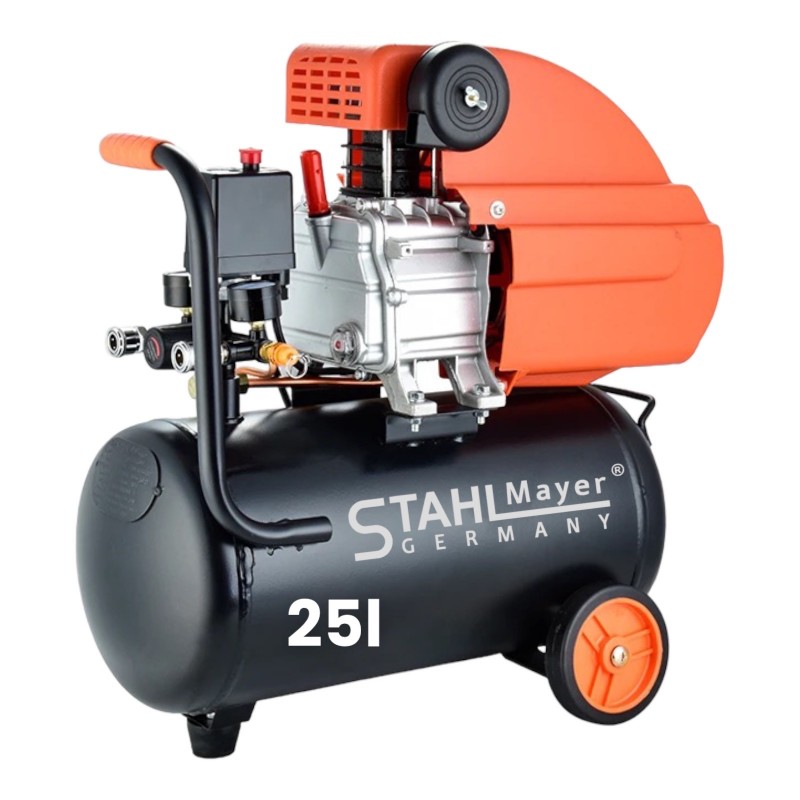 ΜΟΝΟΦΑΣΙΚΟ ΚΟΜΠΡΕΣΕΡ ΑΕΡΟΣ 1500W, 25 ΛΙΤΡΑ - STAHLMAYER