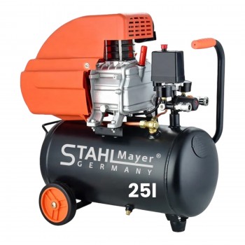 ΜΟΝΟΦΑΣΙΚΟ ΚΟΜΠΡΕΣΕΡ ΑΕΡΟΣ 1500W, 25 ΛΙΤΡΑ - STAHLMAYER