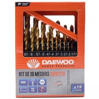 ΜΥΤΕΣ ΤΙΤΑΝΙΟΥ ΓΙΑ ΜΕΤΑΛΛΟ 19 ΤΕΜΑΧΙΑ 1-10mm - DAEWOO
