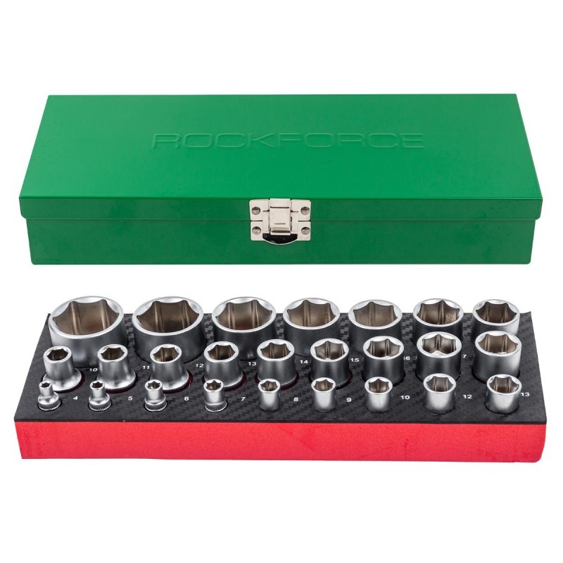ΣΕΤ ΚΑΡΥΔΑΚΙΑ 25 ΤΕΜΑΧΙΩΝ 1/4″&1/2″ (4-32mm) – ROCKFORCE