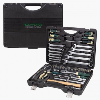 ΣΕΤ ΕΡΓΑΛΕΙΩΝ – ΚΑΣΤΑΝΙΑ 1/2″& 1/4″ , 110 ΤΕΜΑΧΙΩΝ – ROCKFORCE