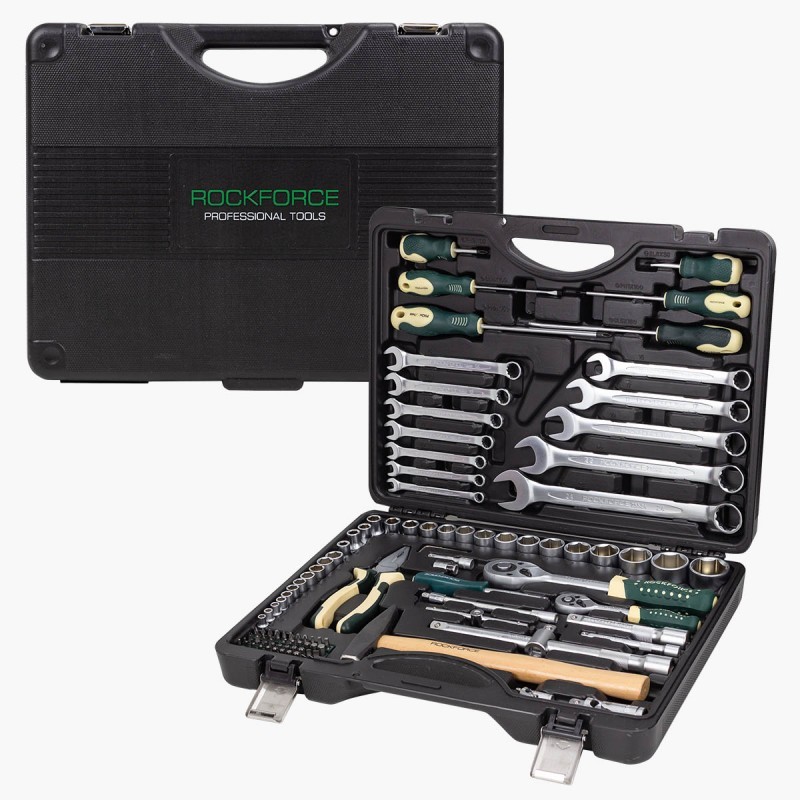 ΣΕΤ ΕΡΓΑΛΕΙΩΝ – ΚΑΣΤΑΝΙΑ 1/2″& 1/4″ , 110 ΤΕΜΑΧΙΩΝ – ROCKFORCE