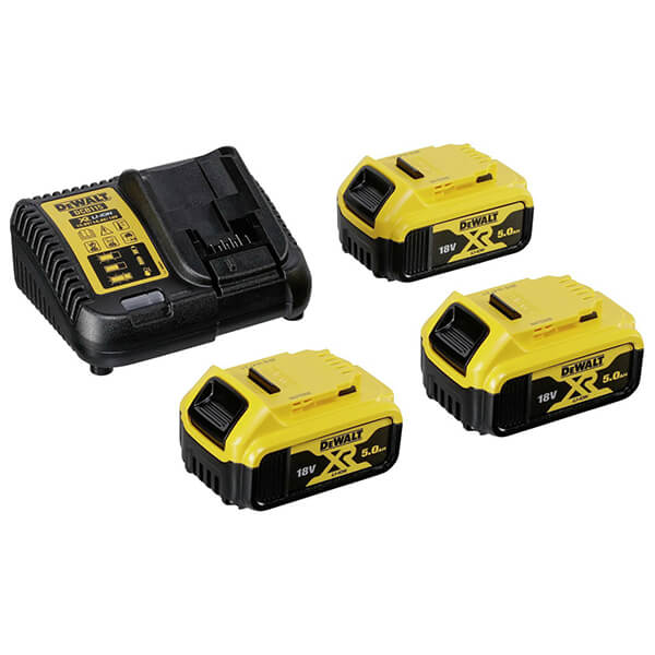 ΓΩΝΙΑΚΟΣ ΤΡΟΧΟΣ ΜΠΑΤΑΡΙΑΣ 18v 25MM 3Χ 5ΑΗ XR LI-ION DCG405P3 - DEWALT