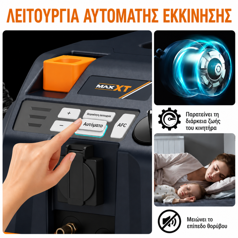 Επαγγελματικό Σετ MAXXT – Τριβείο Γυψοσανίδας MBLS400F Brushless 400W + Σκούπα Αναρρόφησης MVC3800 1400W