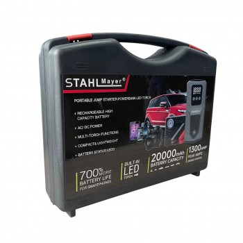 JUMP STARTER 20000mAh – ΕΚΚΙΝΗΤΗΣ ΑΥΤΟΚΙΝΗΤΟΥ ΜΕ ΚΟΜΠΡΕΣΕΡ - STAHLMAYER