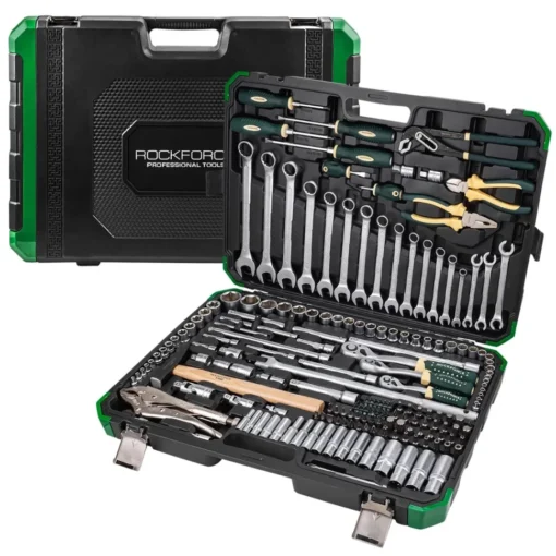 ΣΕΤ ΕΡΓΑΛΕΙΑ 180+2 ΤΕΜΑΧΙΑ 1/4″, 3/8″, 1/2″ - ROCKFORCE