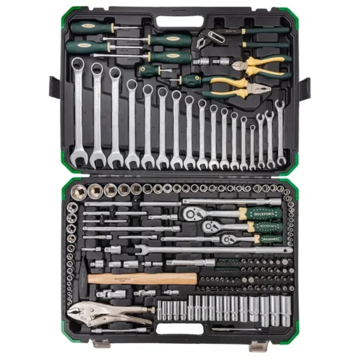 ΣΕΤ ΕΡΓΑΛΕΙΑ 180+2 ΤΕΜΑΧΙΑ 1/4″, 3/8″, 1/2″ - ROCKFORCE