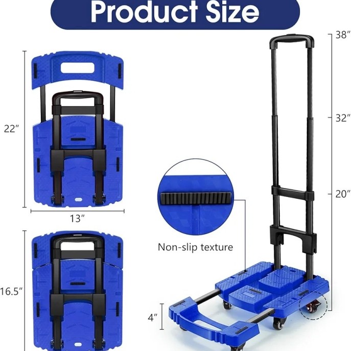 ΠΤΥΣΣΟΜΕΝΟ ΚΑΡΟΤΣΙ ΜΕΤΑΦΟΡΑΣ BLUE – ΕΩΣ 200 KG