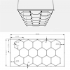LED KIT HEXAGON ΕΠΑΓΓΕΛΜΑΤΙΚΟ ΦΩΤΙΣΤΙΚΟ ΟΡΟΦΗΣ 14 ΚΥΨΕΛΕΣ 720W,10000 Lumens