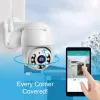 2 ΤΕΜΑΧΙΑ ΚΑΜΕΡΑ ΑΣΥΡΜΑΤΗ PTZ ΜΕ 5G ΚΑΙ 8 LED - 5MP