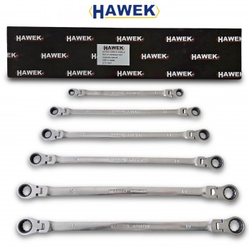ΠΟΛΥΓΩΝΑ ΚΑΣΤΑΝΙΑΣ EXTRA MΑΚΡΟΣ 6 ΤΕΜΑΧΙΑ 8-19MM - HAWEK