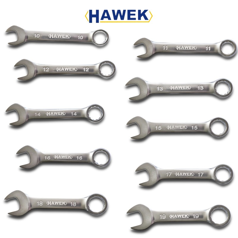 ΣΕΤ ΚΟΝΤΑ ΓΕΡΜΑΝΟΠΟΛΥΓΩΝΑ ΚΛΕΙΔΙΑ 10-19mm - HAWEK