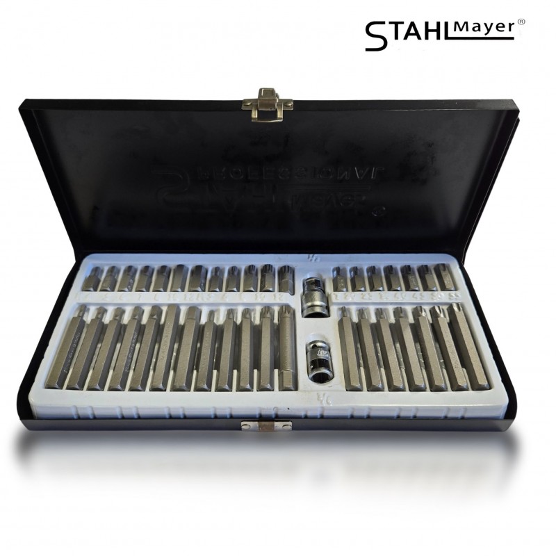 ΣΕΤ ΚΑΡΥΔΑΚΙΑ-ΜΥΤΕΣ Hex, XZN και Torx, 1/2", 3/8", 40 ΤΕΜΑΧΙΑ - STAHLMAYER