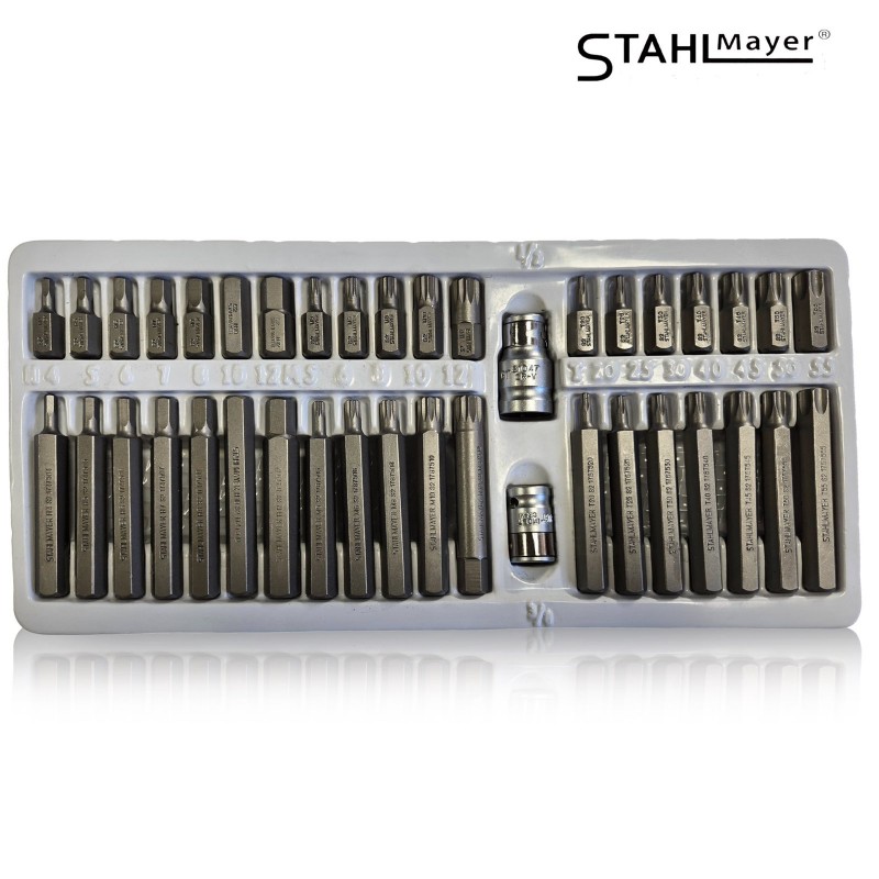 ΣΕΤ ΚΑΡΥΔΑΚΙΑ-ΜΥΤΕΣ Hex, XZN και Torx, 1/2", 3/8", 40 ΤΕΜΑΧΙΑ - STAHLMAYER