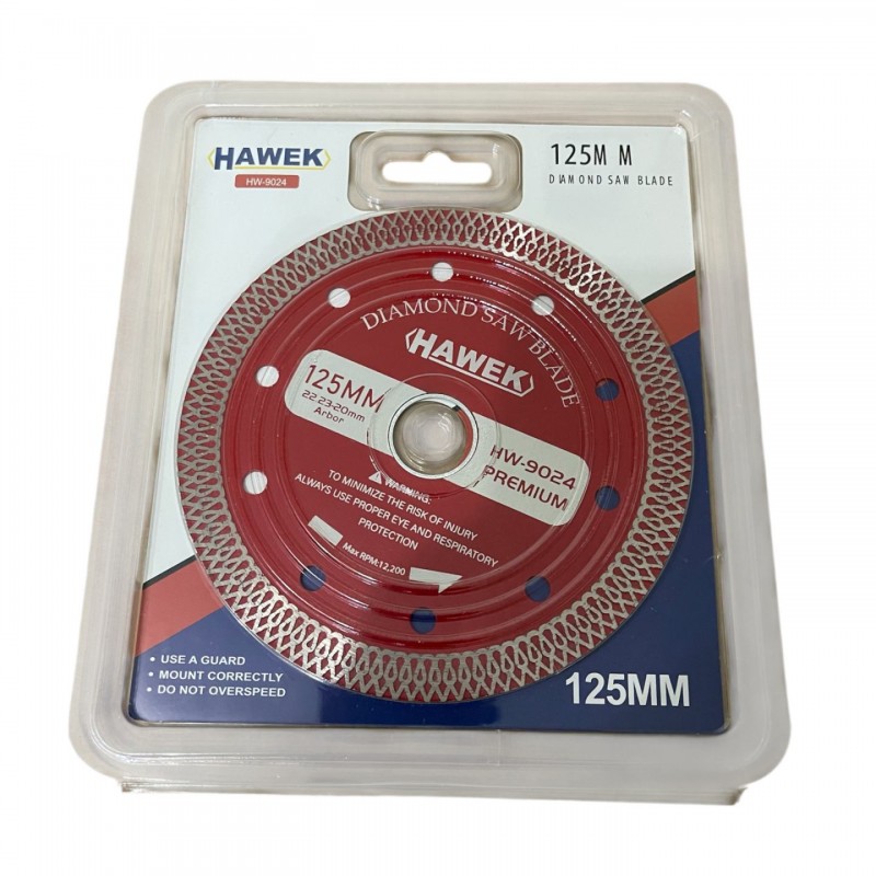 ΔΙΑΜΑΝΤΟΔΙΣΚΟΣ HAWEK-PREMIUM 125MM (125X22.23MM) ΚΑΤΑΛΛΗΛΟΣ ΓΙΑ ΞΗΡΗ ΚΑΙ ΥΓΡΗ ΚΟΠΗ