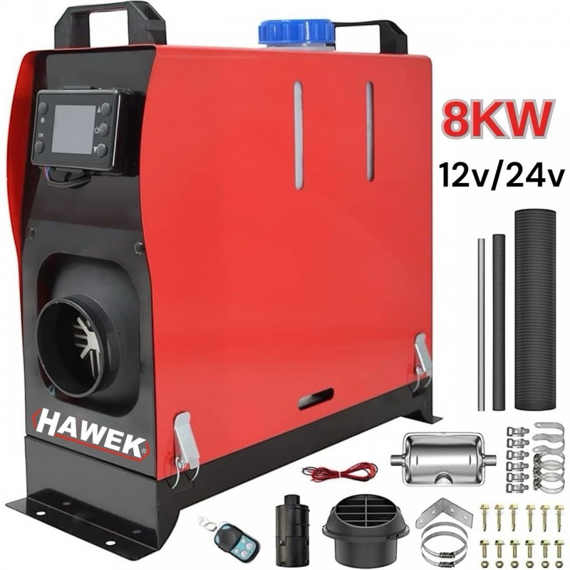 ΑΥΤΟΝΟΜΟ ΑΕΡΟΘΕΡΜΟ ΠΕΤΡΕΛΑΙΟΥ (DIESEL) 8KW 12V/24V/220V – ΓΙΑ ΤΡΟΧΟΣΠΙΤΑ, ΦΟΡΤΗΓΑ & ΓΚΑΡΑΖ - HAWEK