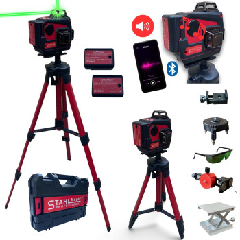 ΛΕΪΖΕΡ ΑΛΦΑΔΙ 4D 16 ΓΡΑΜΜΩΝ 360° ΠΡΑΣΙΝΗΣ ΔΕΣΜΗΣ STAHLMAYER PROFESSIONAL ΜΕ BLUETOOTH ΗΧΕΙΟ