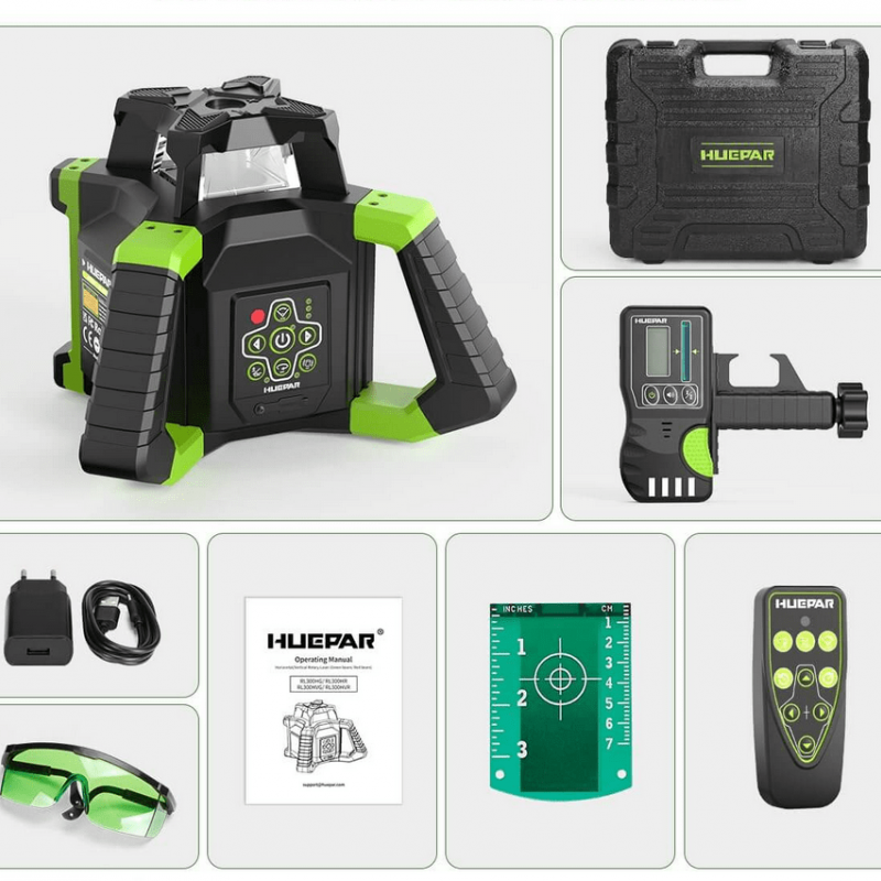 ΠΕΡΙΣΤΡΟΦΙΚΟ ΑΛΦΑΔΙ LASER - Huepar RL300HVG