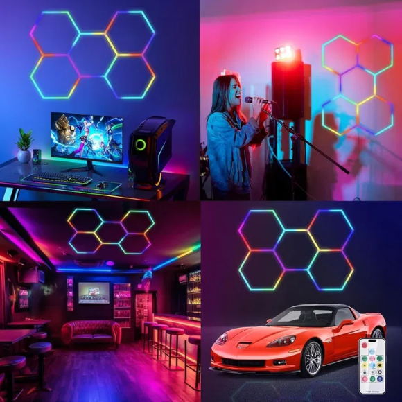 LED RGB ΦΩΤΙΣΜΟΔ ΜΕ 5 ΕΞΑΓΩΝΑ