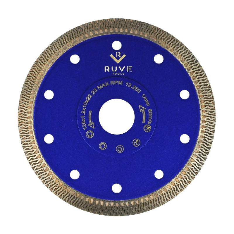 Διαμαντόδισκος RUVE R-shape 125mm για καθαρή κοπή γρανίτη