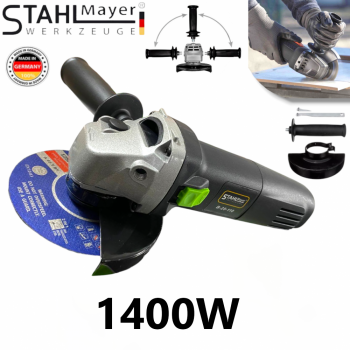 ΓΩΝΙΑΚΟΣ ΤΡΟΧΟΣ 125mm, 1400w - STAHLMAYER Black