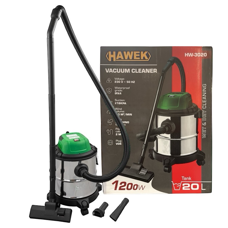 ΣΚΟΥΠΑ ΓΙΑ ΣΤΕΓΝΟ ΚΑΙ ΥΓΡΟ ΚΑΘΑΡΙΣΜΑ1200w, 20 ΛΙΤΡΩΝ - HAWEK