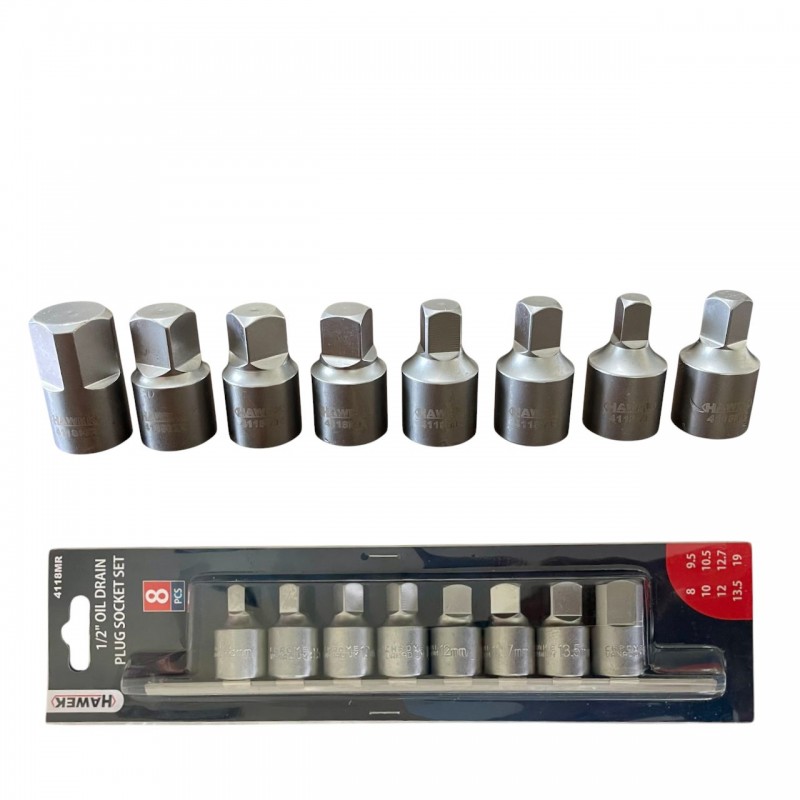 ΣΕΤ ΚΑΡΥΔΑΚΙΑ ΚΑΡΤΕΡ ΛΑΔΙΟΥ 8 ΤΜΧ 1/2“ 8-19mm - HAWEK