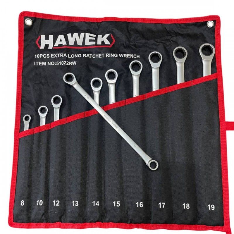 ΣΕΤ ΜΑΚΡΙΑ ΓΕΡΜΑΝΟΠΟΛΥΓΩΝΑ ΚΑΣΤΑΝΙΑΣ 8–19mm - HAWEK